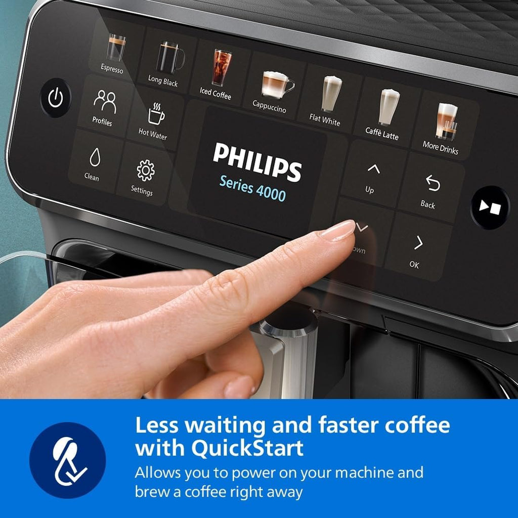 Philips 4400 Series Fully Automatic Espresso Machine – LatteGo, 12 Coffees, SilentBrew - Good Condition
