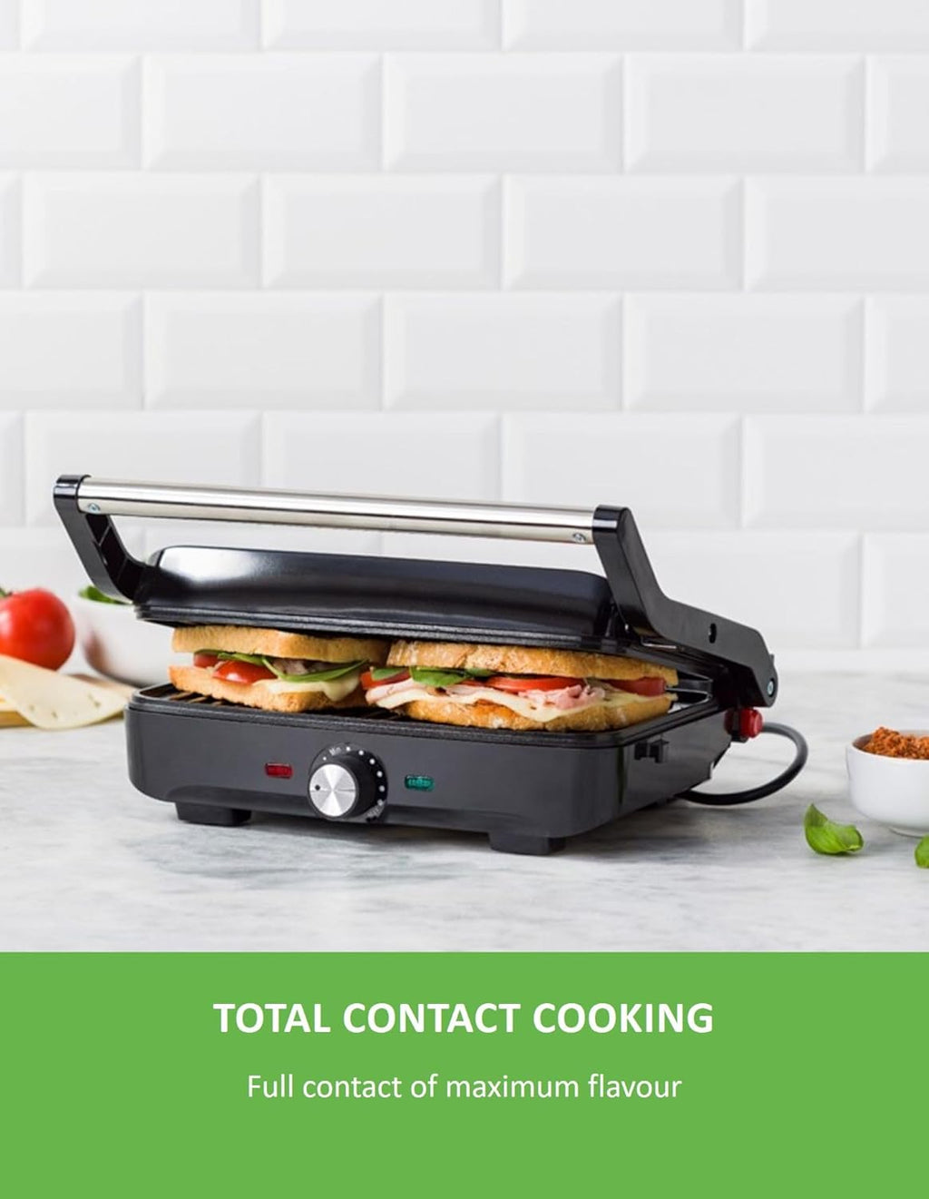 GreenLife Contact Grill, Non-Toxic PFAS & PFOA-Free Ceramic Nonstick - New Condition