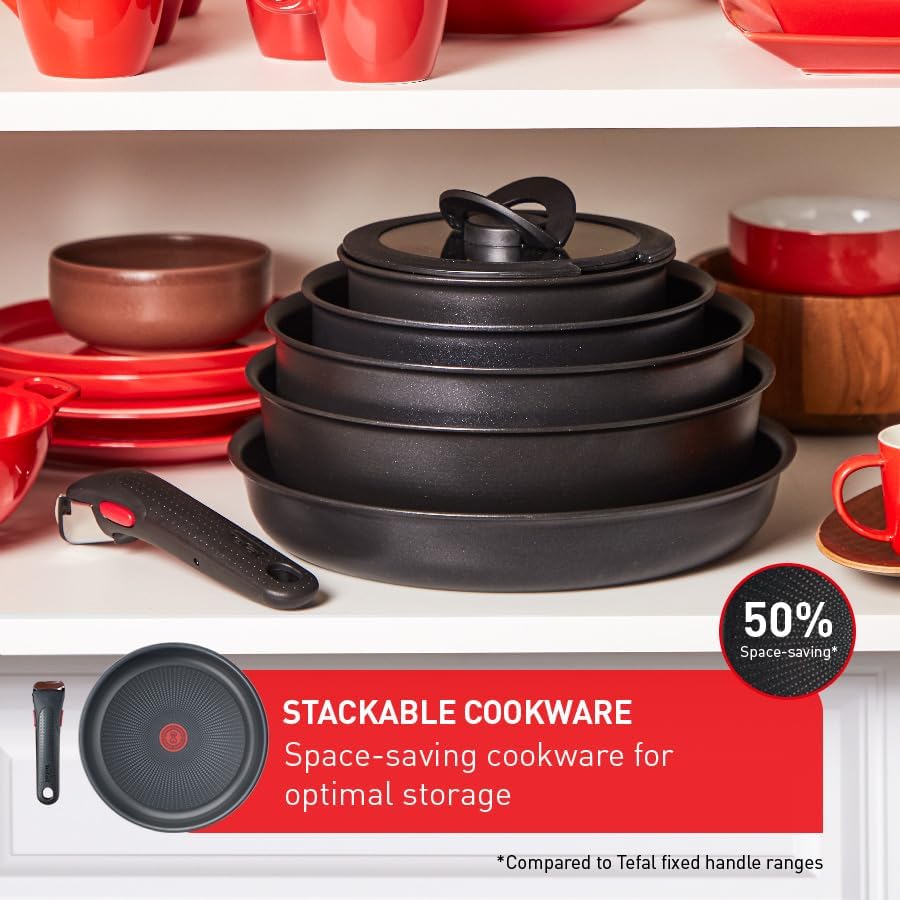 Tefal Ingenio Ultimate 12-Piece Non-Stick Induction Cookware Set Black - Excellent Condition