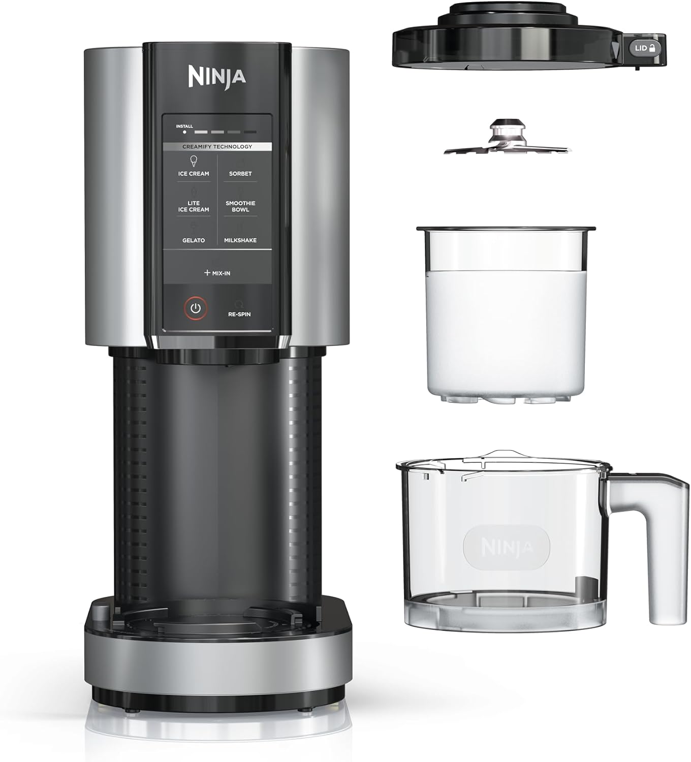 Ninja CREAMi Ice Cream Maker, Frozen Dessert Machine, Makes Icecream, Gelato, Frozen Yoghurt & More - New Condition