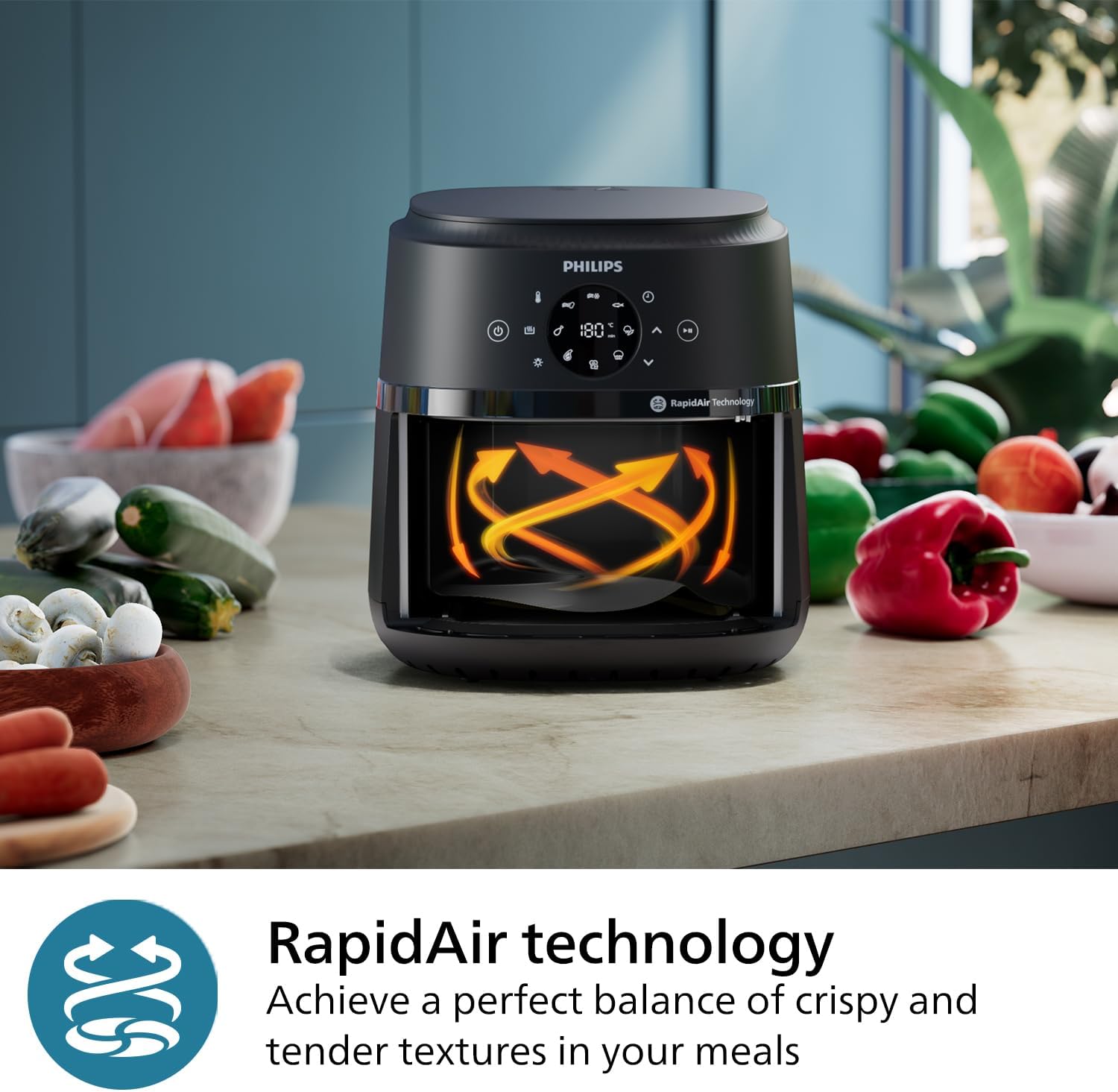 Philips Air Fryer 2000 Series 6.2L – Healthy Frying with RapidAir Technology - Good Condition