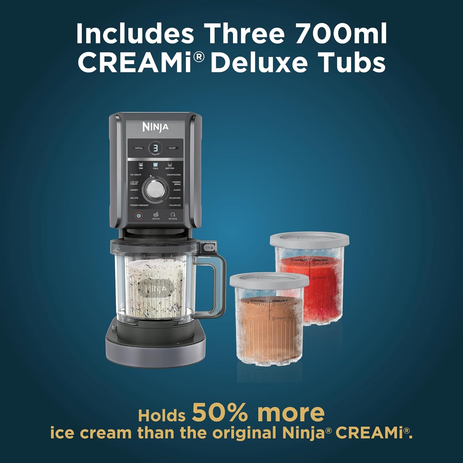 Ninja CREAMi Deluxe 11-In-1 Ice Cream & Frozen Treat Maker - Excellent Condition