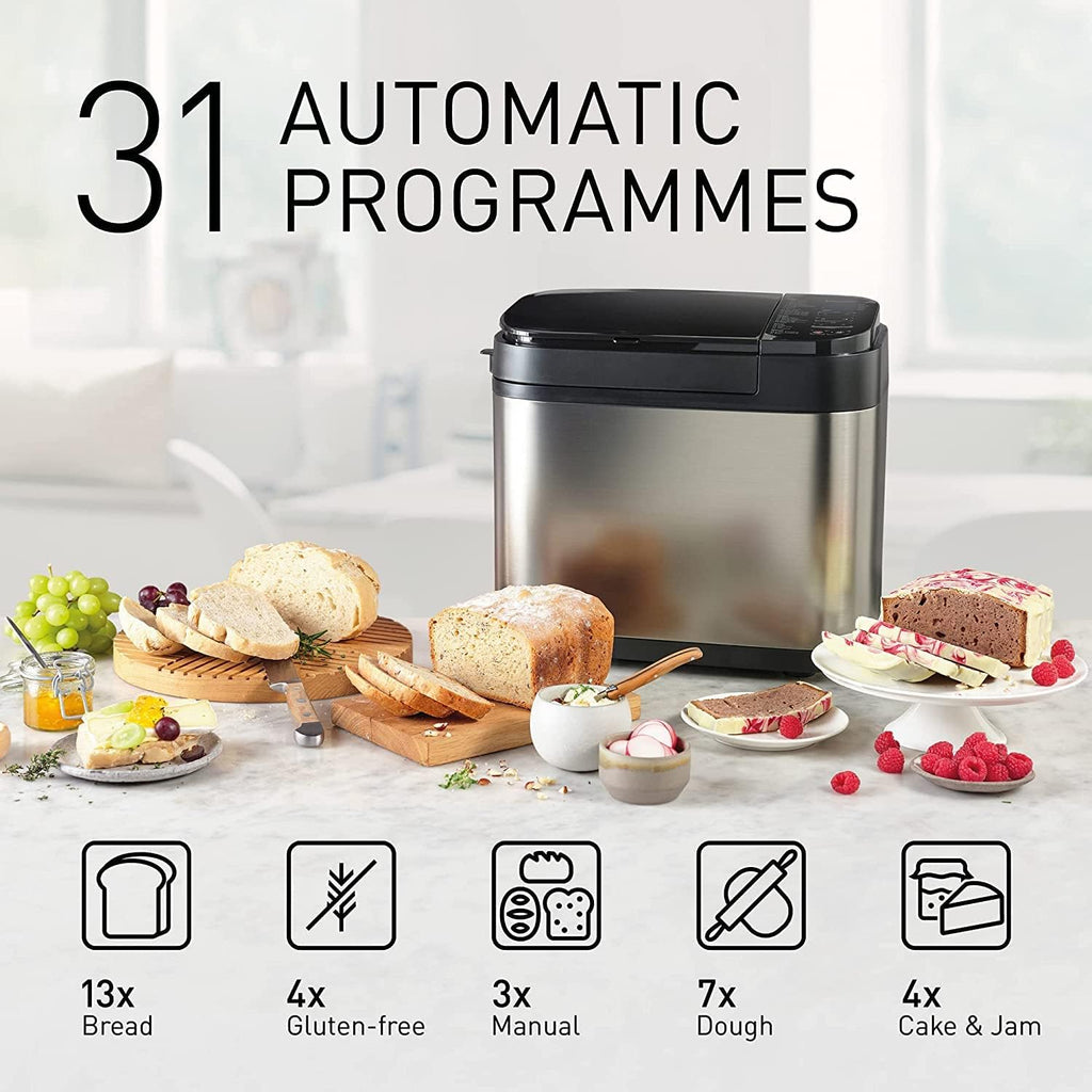 Panasonic Premium Automatic Bread Maker – Stainless Steel, 31 Programs, Yeast & Nut Dispenser - Good Condition