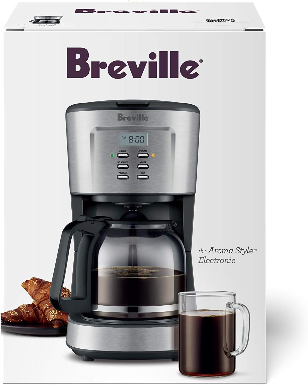 Breville the Aroma Style Electric Drip Coffee Maker, Brushed Stainless Steel - New Condition