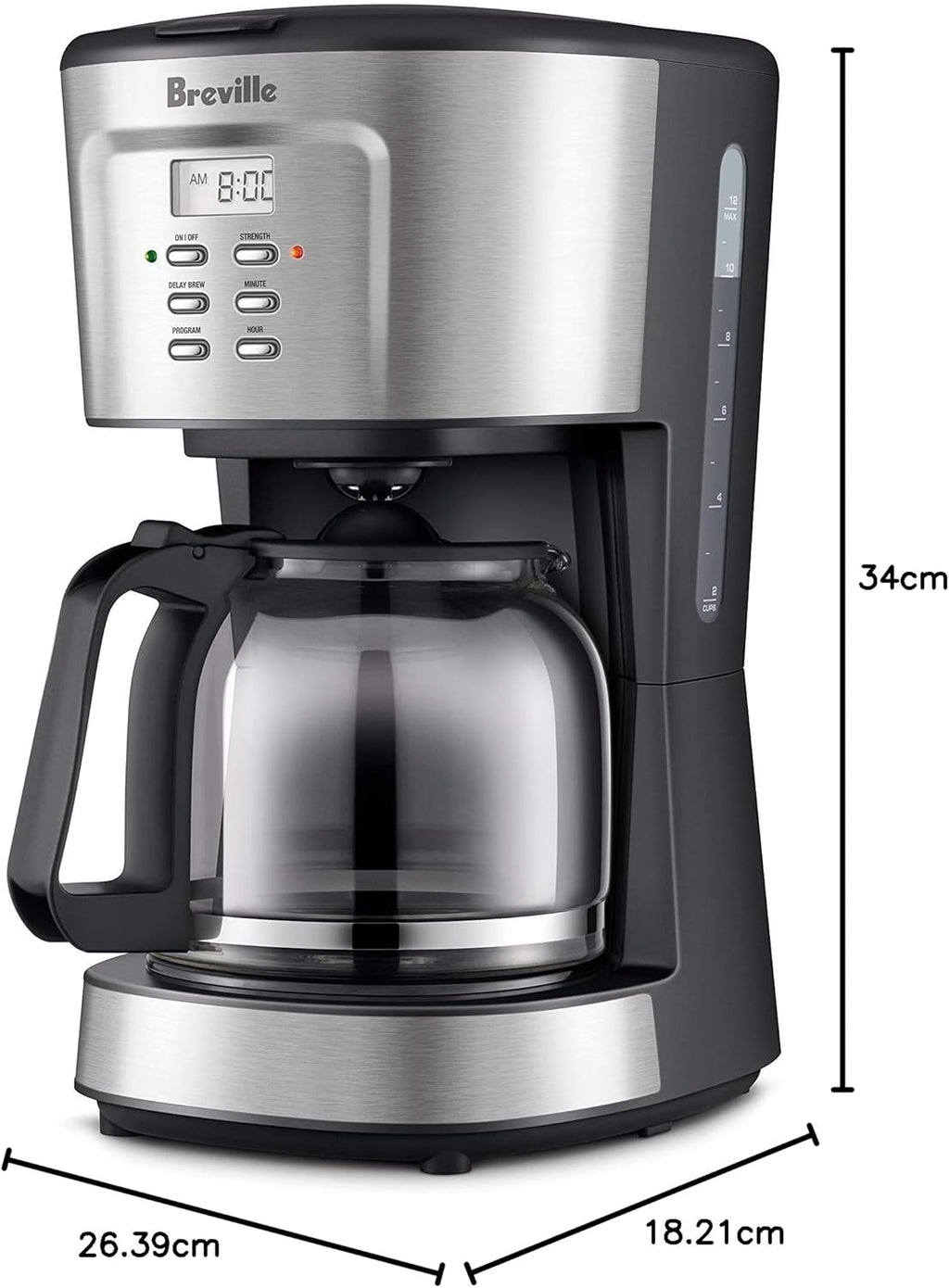 Breville the Aroma Style Electric Drip Coffee Maker, Brushed Stainless Steel - New Condition