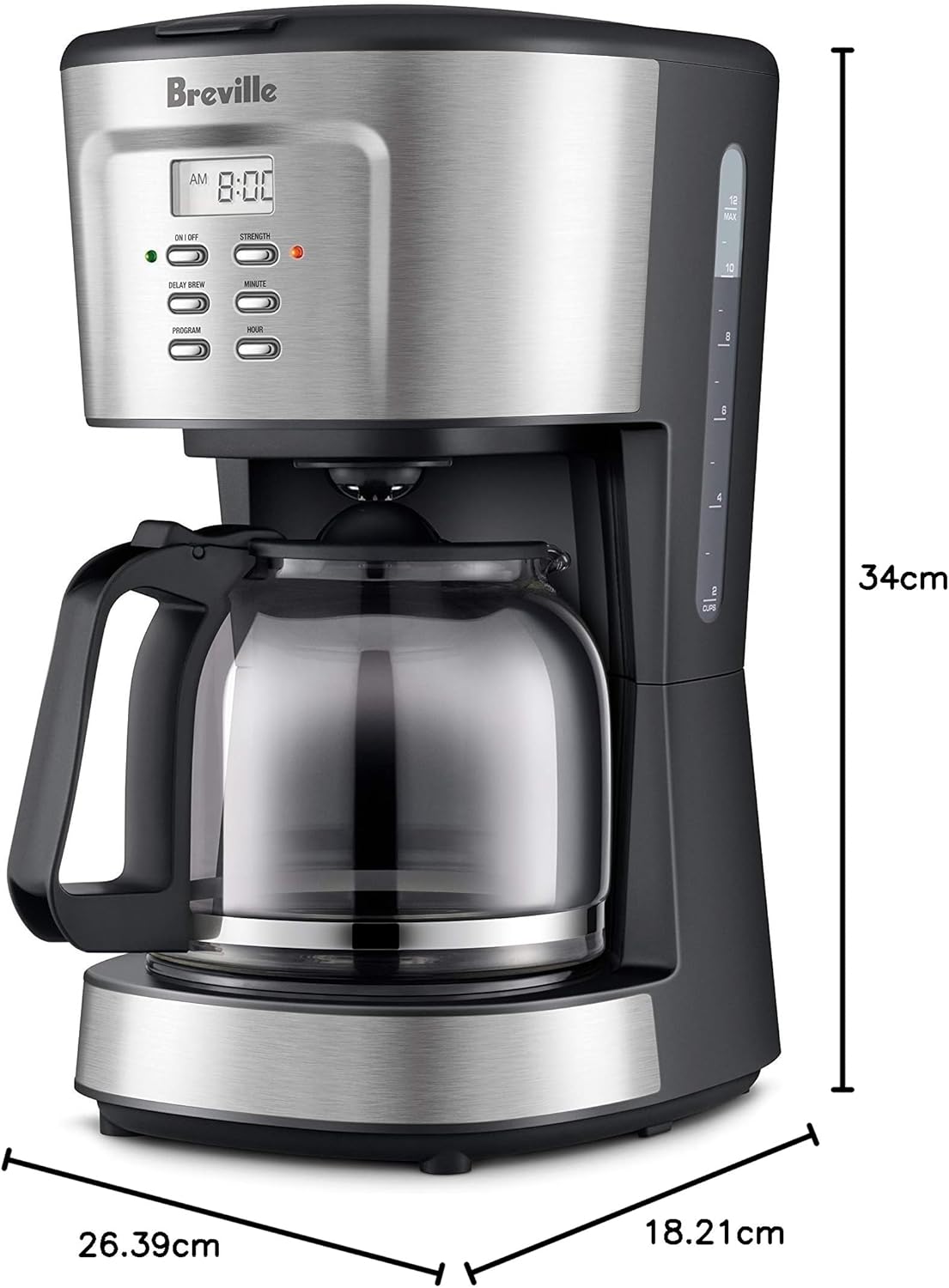 Breville the Aroma Style Electric Drip Coffee Maker, Brushed Stainless Steel - New Condition