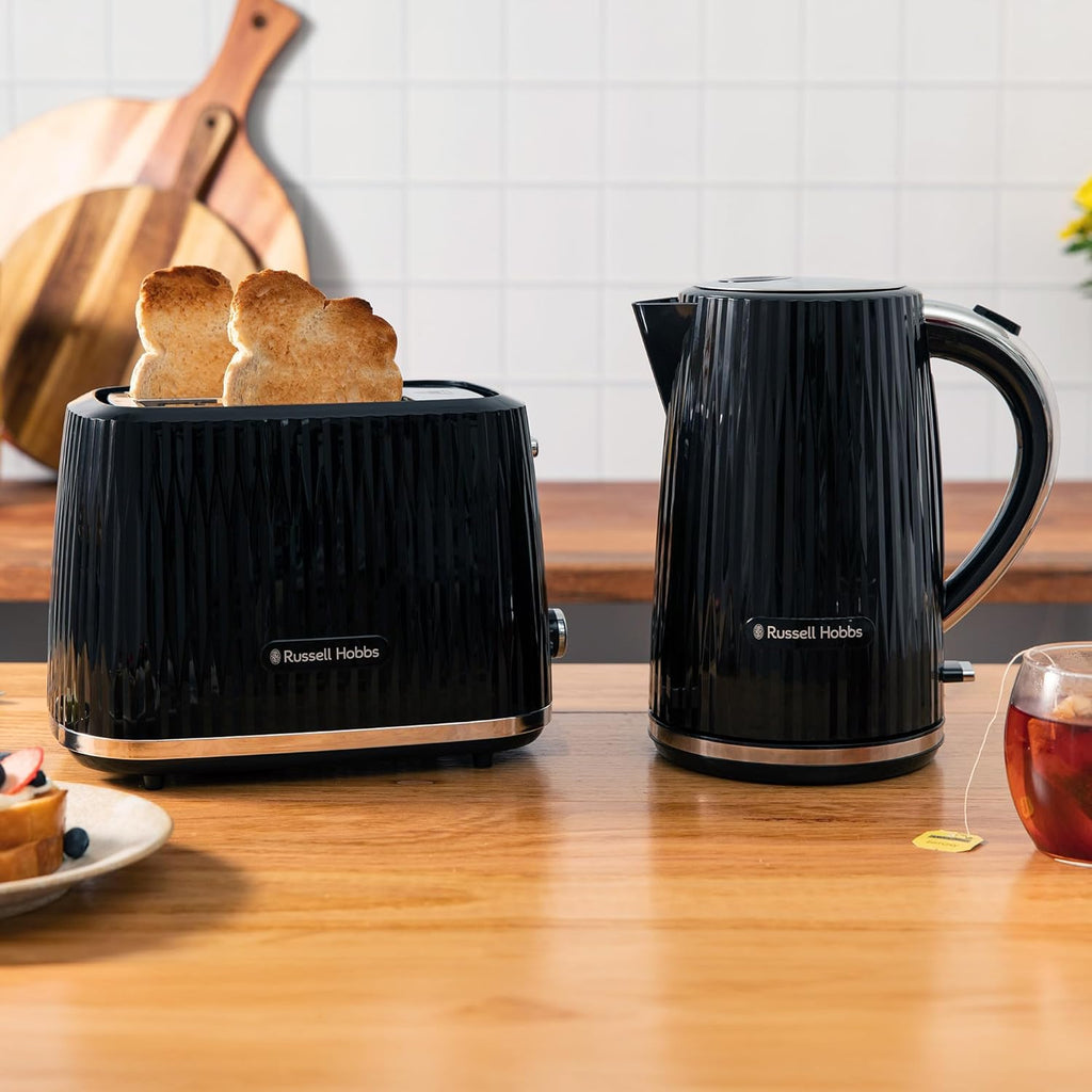 Russell Hobbs Eden 2 Slice Toaster, Textured Design, High Lift, Black - New Condition