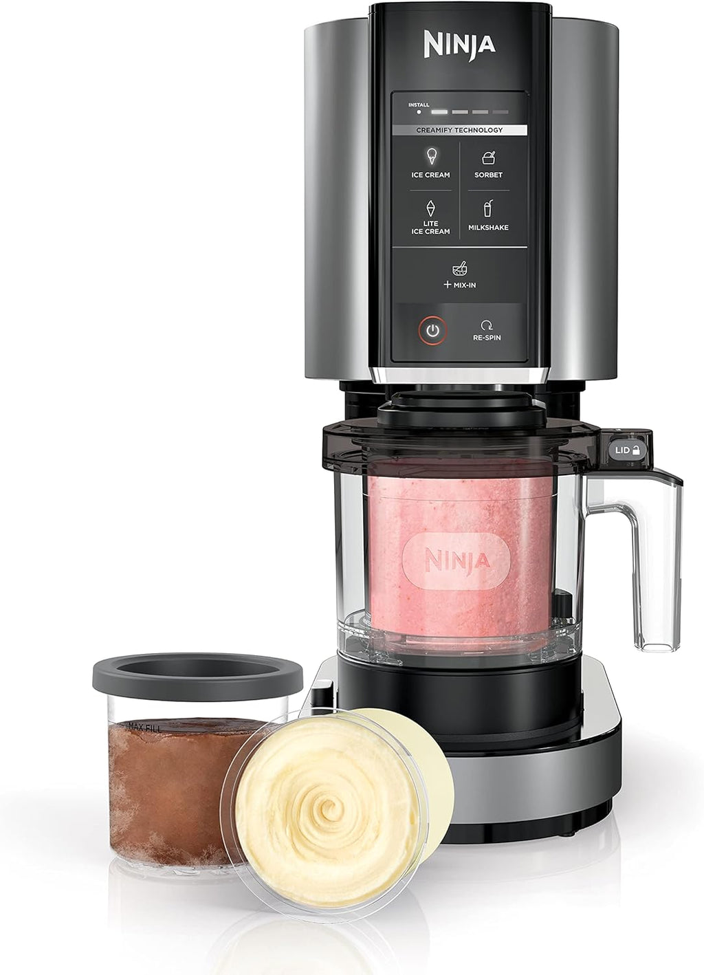 Ninja CREAMi Ice Cream Maker, Frozen Dessert Machine, Makes Icecream, Gelato, Frozen Yoghurt & More - Good Condition