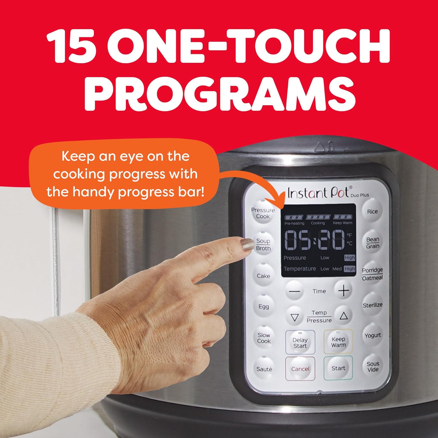 Instant Pot 9-in-1 Duo Plus 8L Electric Pressure Cooker, 13 Smart Programs - Good Condition