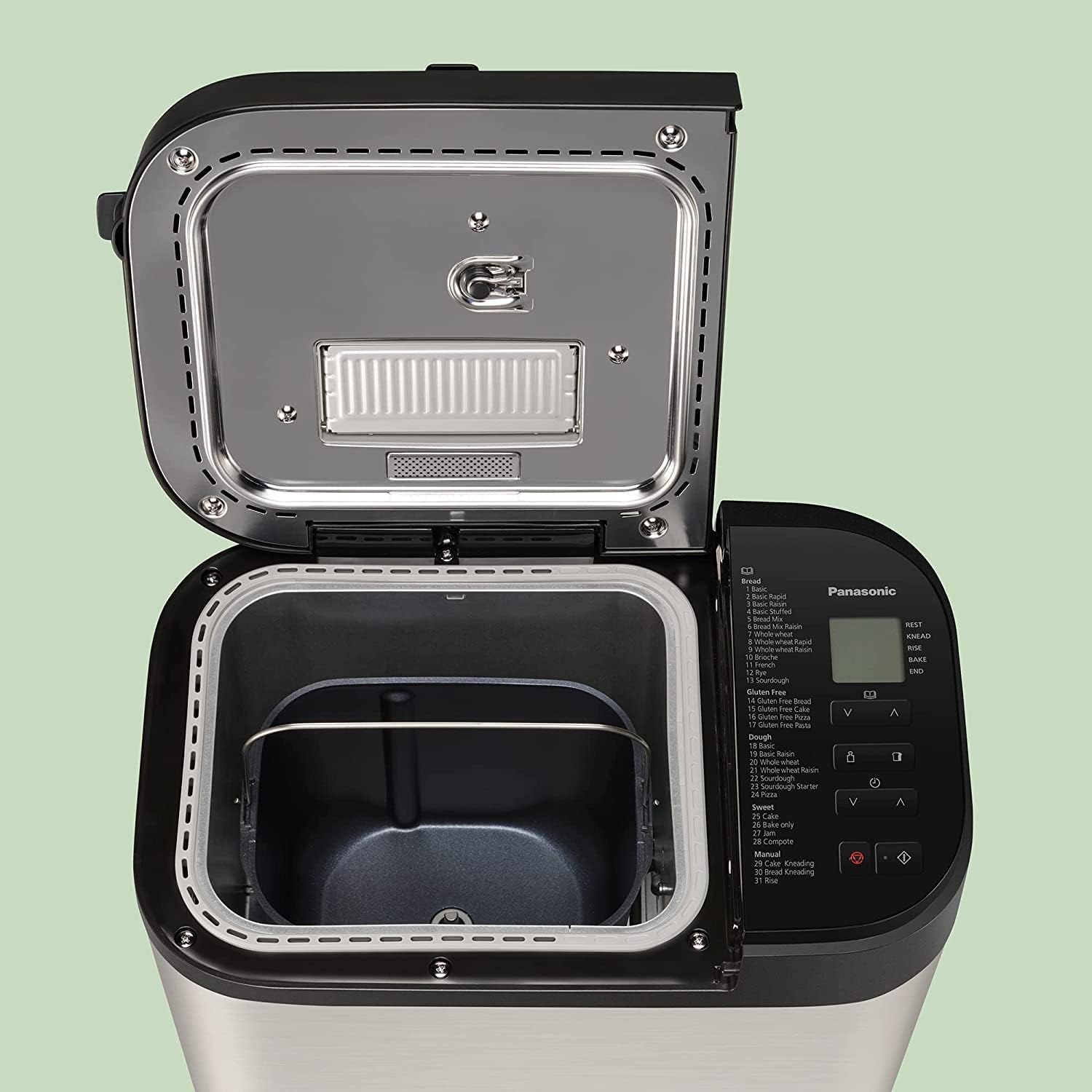Panasonic Premium Automatic Bread Maker – Stainless Steel, 31 Programs, Yeast & Nut Dispenser - Good Condition