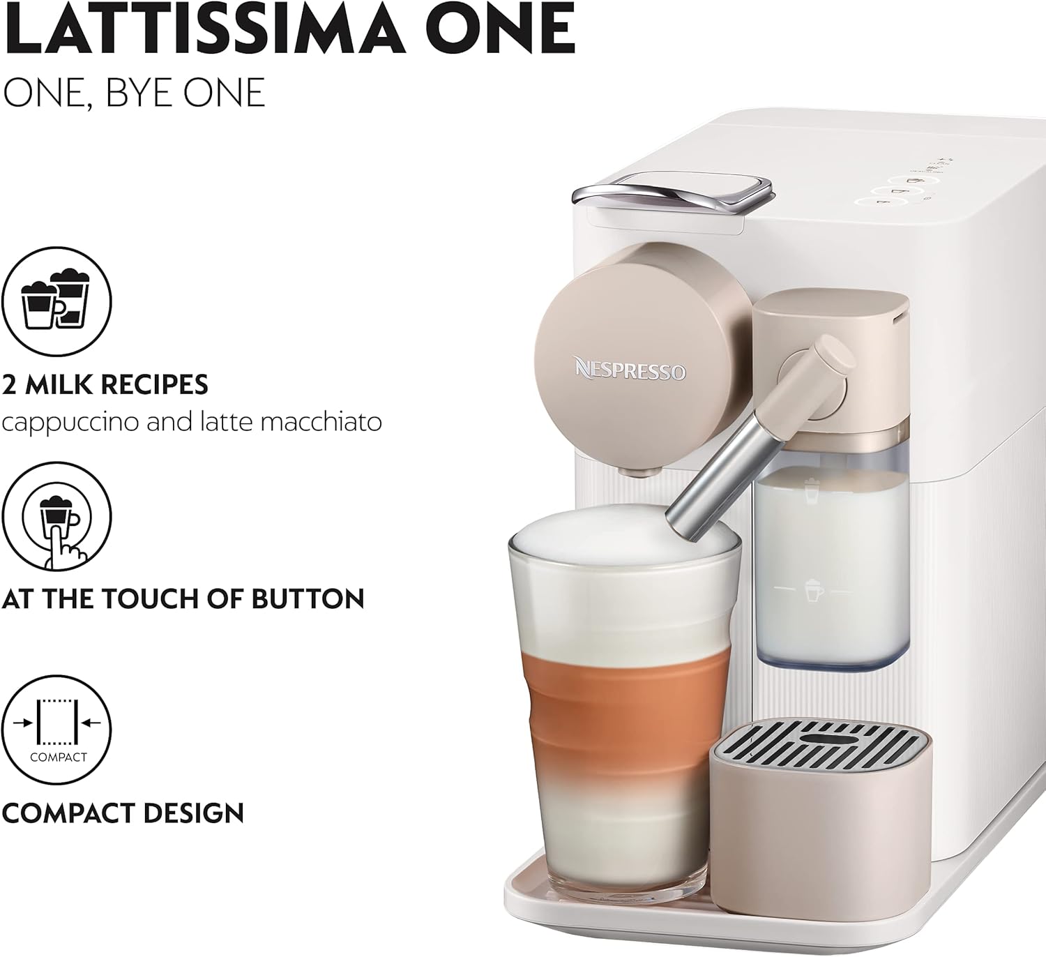 De'Longhi Nespresso Lattissima One EN510.W, Automatic Coffee Maker - New Condition