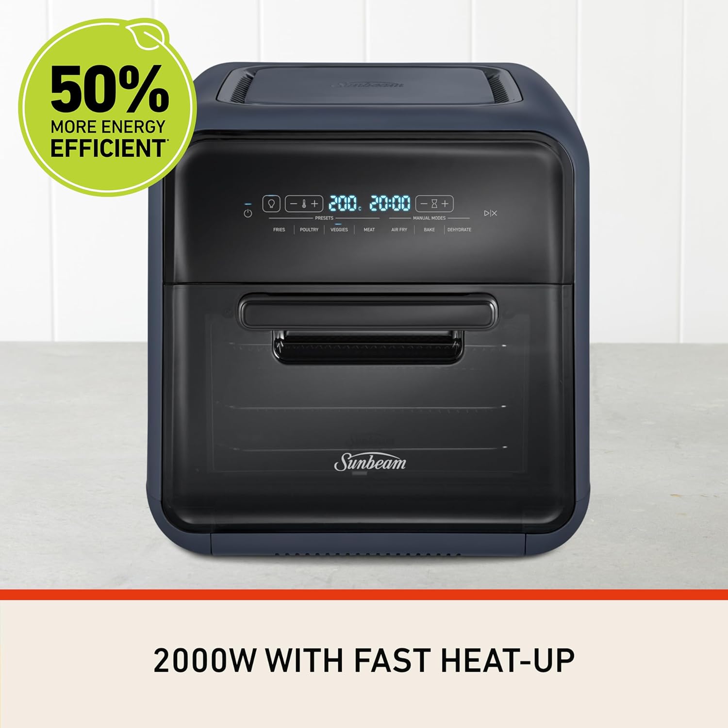 Sunbeam FlexiFry 10L Air Fryer Oven 2000W Digital Controls - Good Condition