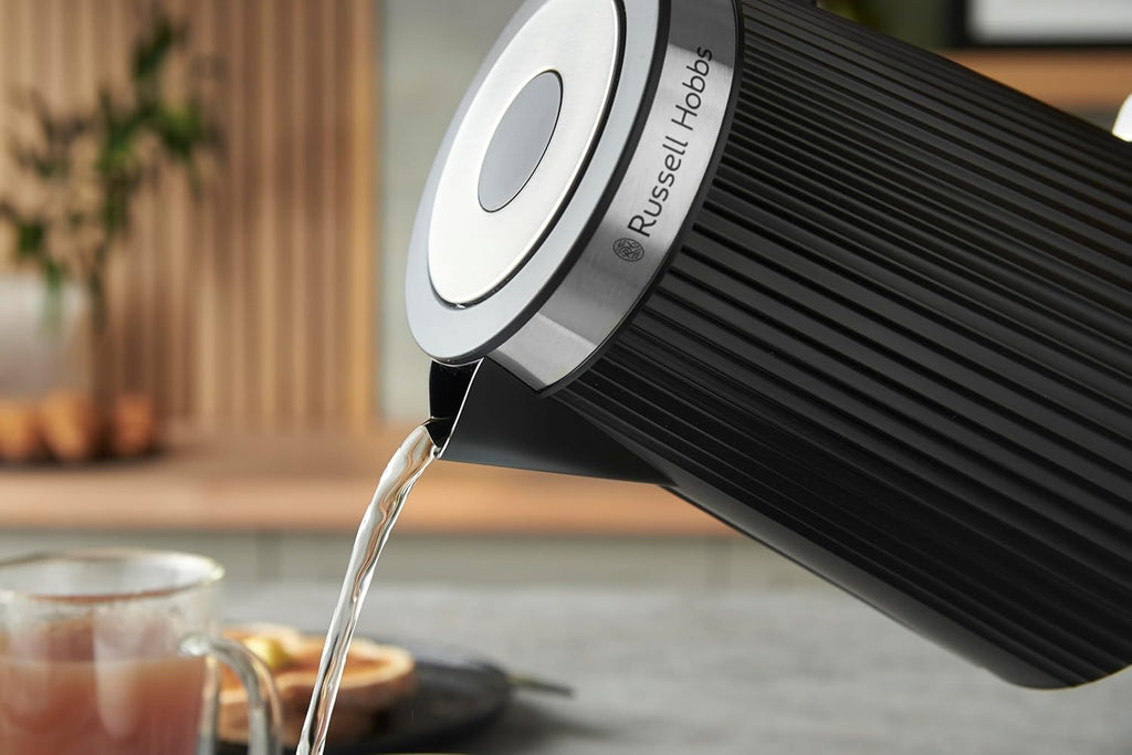 Russell Hobbs Bronte Kettle, Distinctive Design, Internal Illumination, Perfect Pour, Black - Good Condition