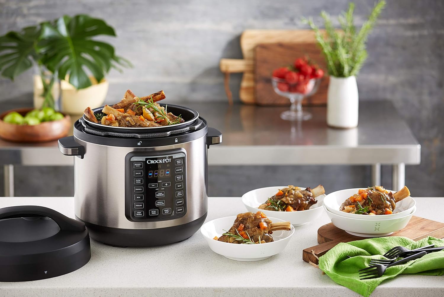 Crock-Pot Express Crock XL Multi Cooker 7.6L Stainless Steel - Good Condition