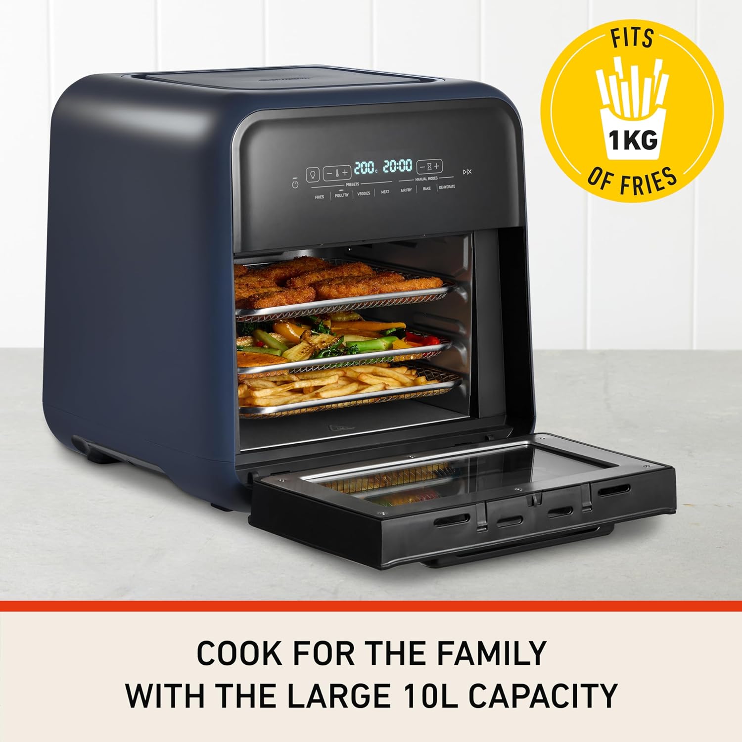 Sunbeam FlexiFry 10L Air Fryer Oven 2000W Digital Controls - Good Condition