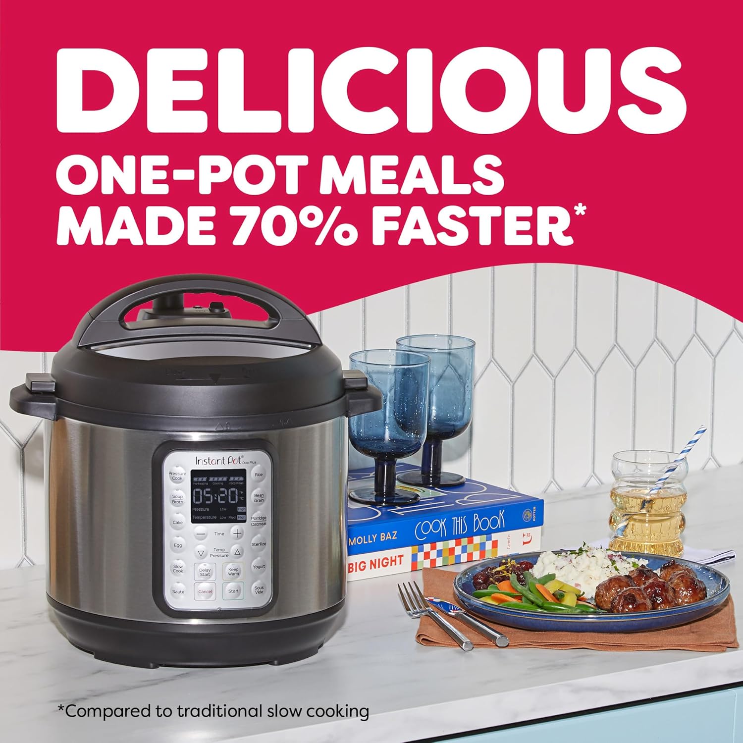 Instant Pot 9-in-1 Duo Plus 8L Electric Pressure Cooker, 13 Smart Programs - Good Condition