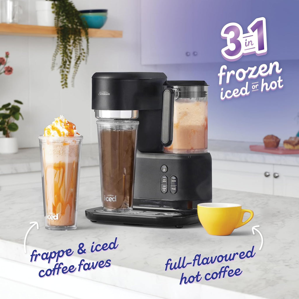 Sunbeam 3-in-1 Frappe Iced and Hot Coffee Maker with Blender - Excellent Condition