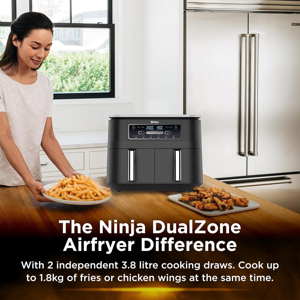 Ninja Foodi Dual Zone Air Fryer, 2 Basket Air Fryer - New Condition