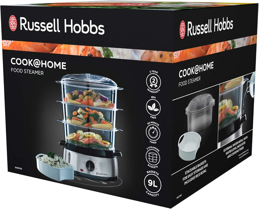 Russell Hobbs Cook@Home 9L Food Steamer - New Condition