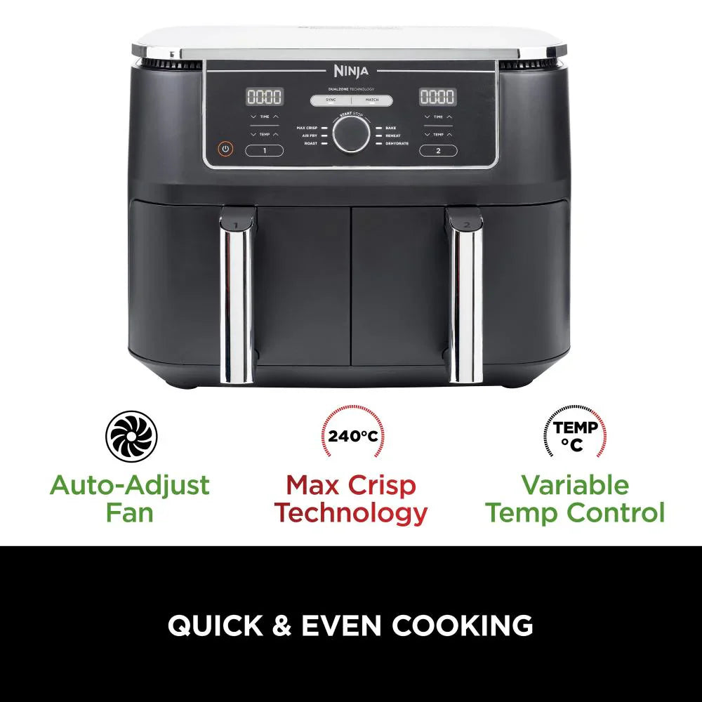 Ninja Foodi Max XXXL Dual Zone Air Fryer, 2 Basket Airfryer - New Condition